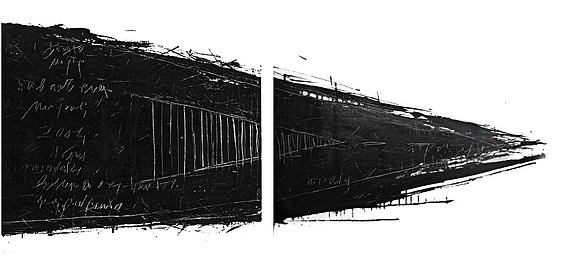 Silence 01, Diptych, 50 x 160 cm, Oil on Canvas