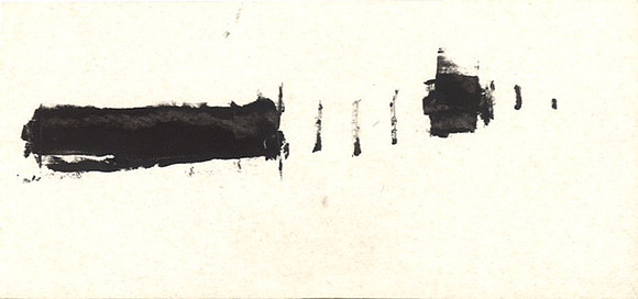 #12, 2006, 10 x 25 cm, Oil and Pen on Paper