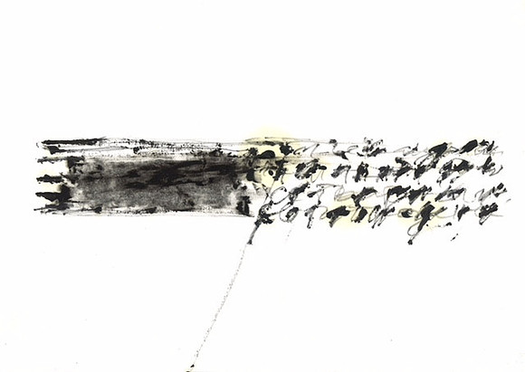 #28, 2016, 21 x 29.7 cm, Oil and Pencil on Paper