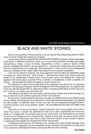 DLUM Gallery, Skopje - Solo show, Catalogue, Published by the Skopje Summer Feastival